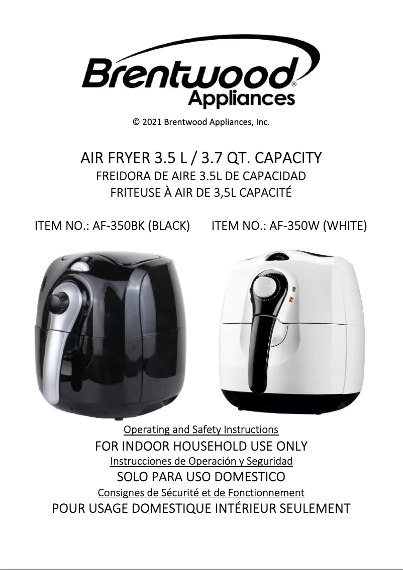 Page n°1 - Manuel utilisateur Brentwood AF-350W