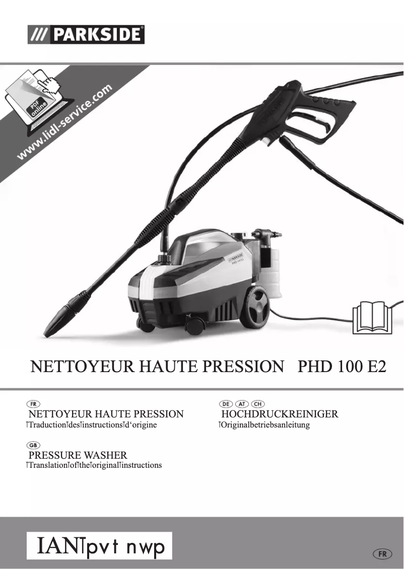 Image de la première page du manuel de l'appareil PHD 100 E2