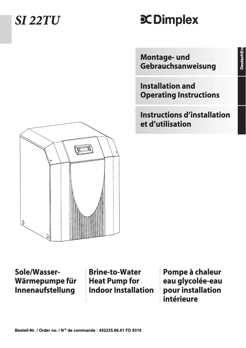 Page 1 de la notice Manuel utilisateur Dimplex SI35TU