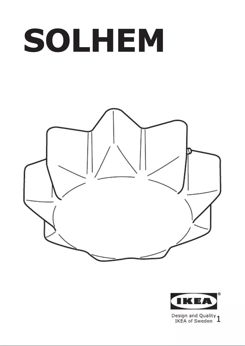 Page 1 de la notice Instructions / montage Ikea SOLHEM