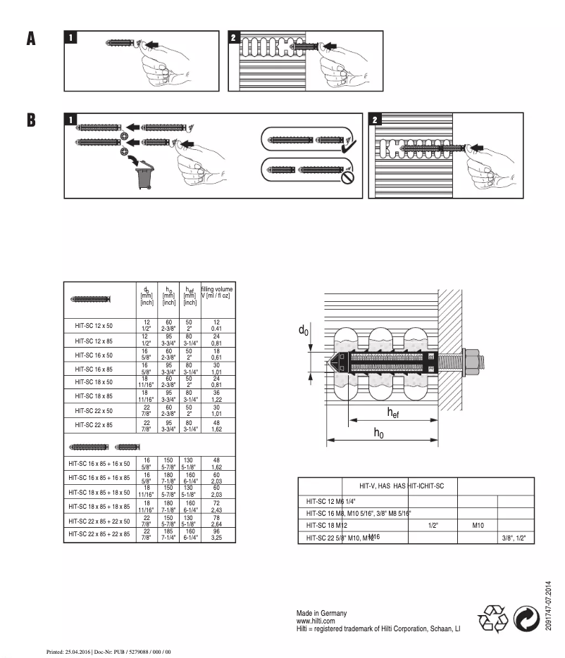 Image de la première page du manuel de l'appareil HIT-SC