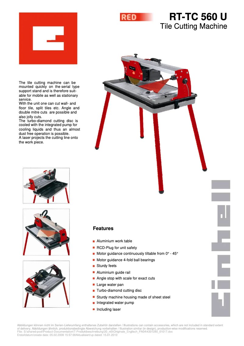 Image de la première page du manuel de l'appareil RT-TC 560 U