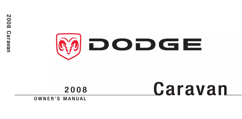 Page 1 de la notice Manuel utilisateur Dodge Caravan (2008)