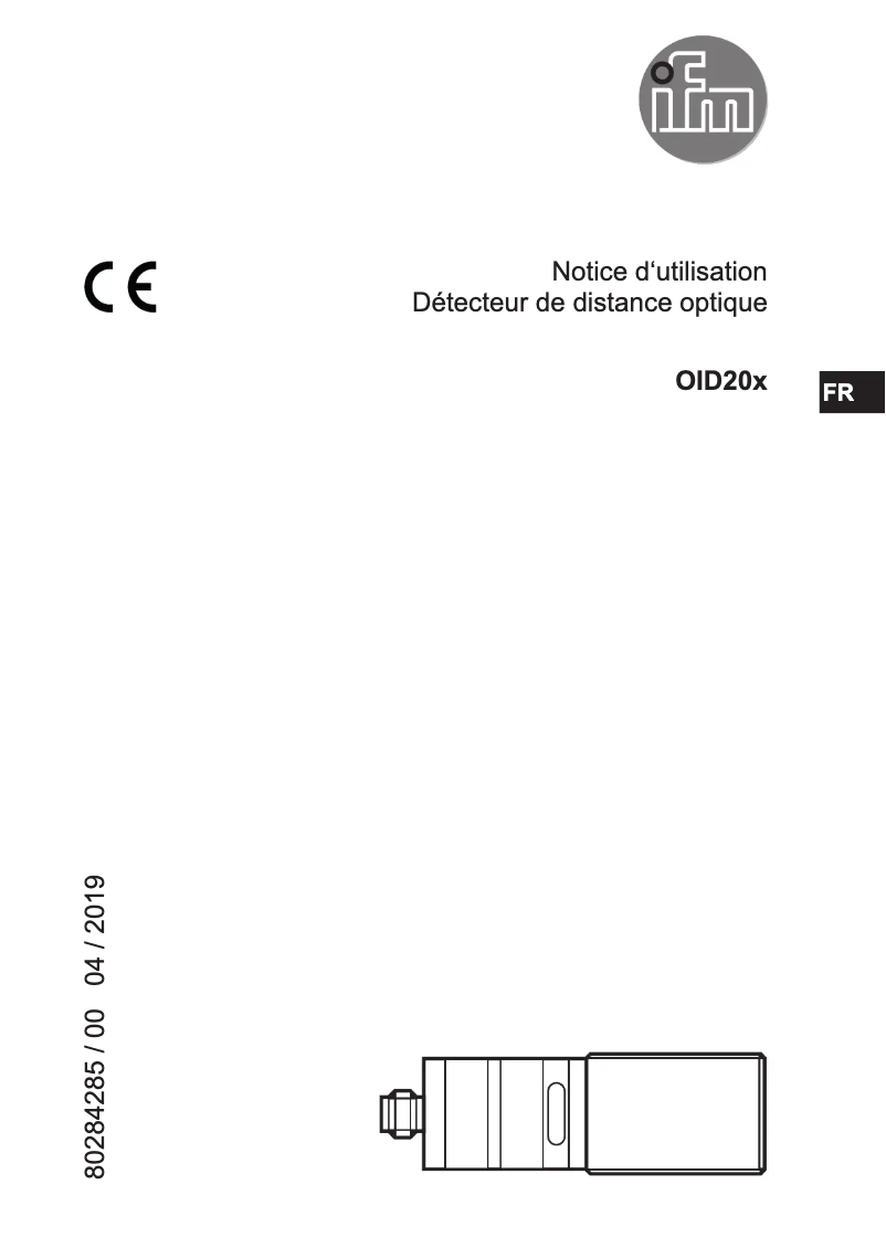Page n°1 - Manuel utilisateur IFM OID202