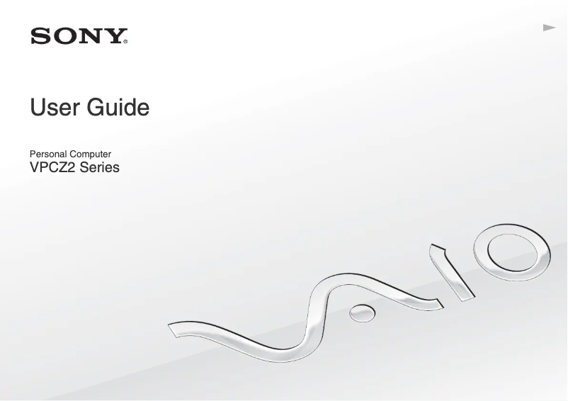 Page n°1 - Manuel utilisateur Sony Vaio VPCZ214GX