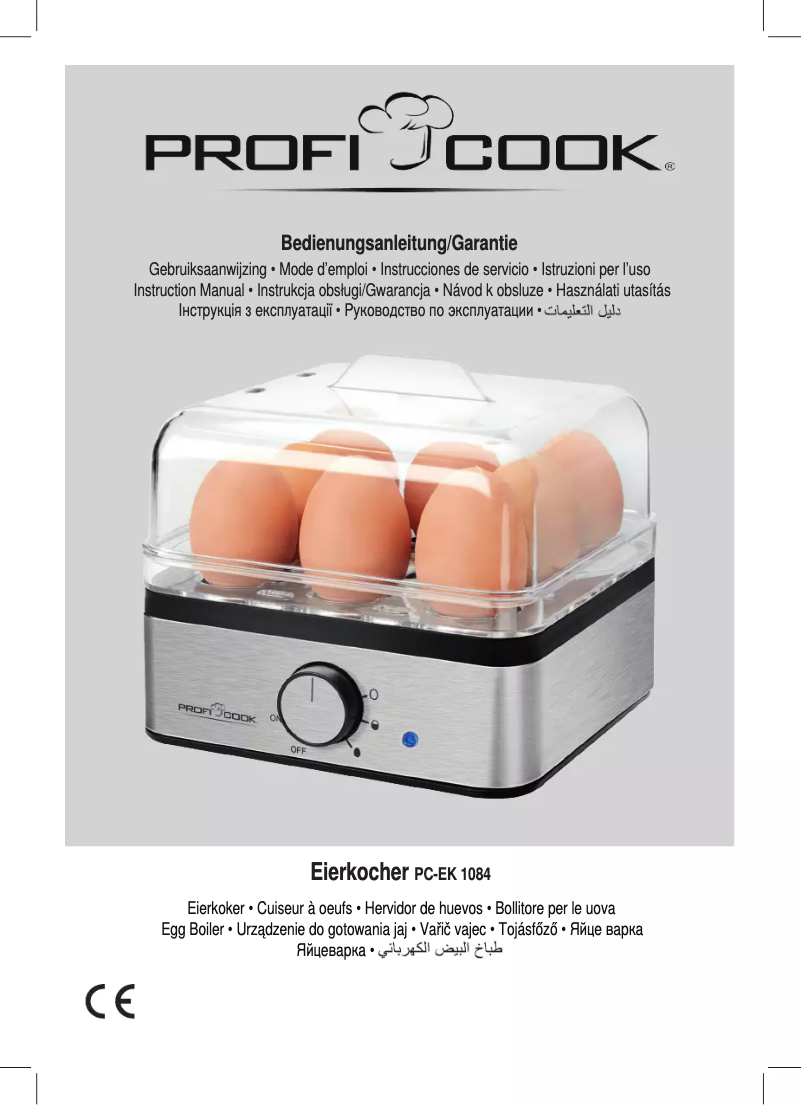 Page 1 de la notice Manuel utilisateur ProfiCook PC-EK 1084
