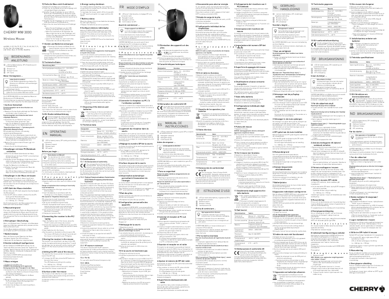 Page n°1 - Manuel utilisateur Cherry MW 3000