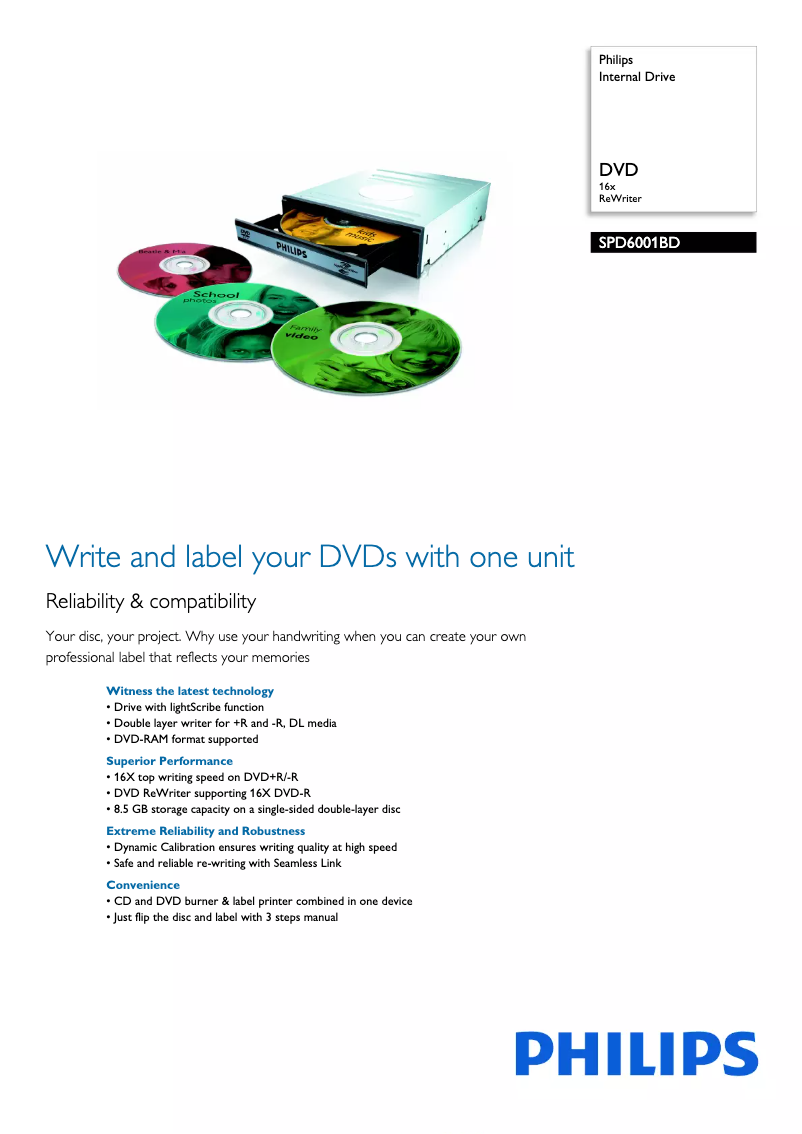 Image de la première page du manuel de l'appareil SPD6001BD