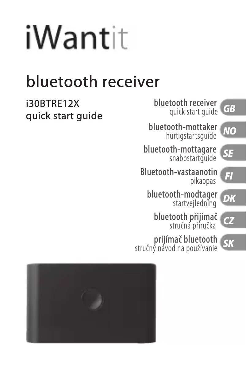 Image de la première page du manuel de l'appareil I30BTRE12X