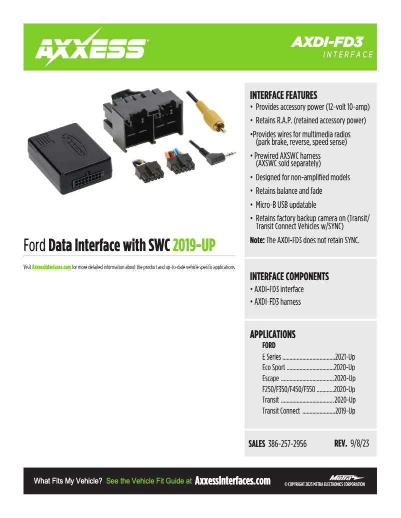 Página 1 del manual Ficha técnica AXESS AXDI-FD3