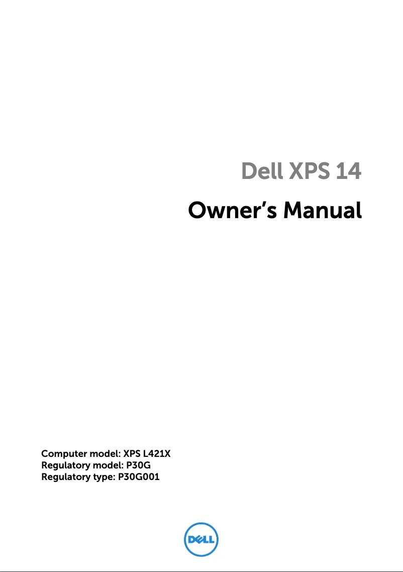 Image de la première page du manuel de l'appareil XPS 14-L421x