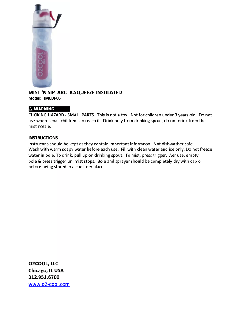 Image de la première page du manuel de l'appareil HMCDP09