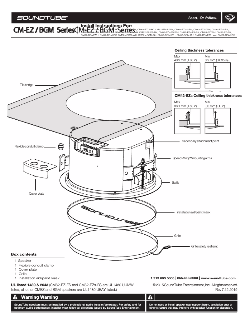 Página 1 del manual Manual de usuario SoundTube CM42-EZs-II
