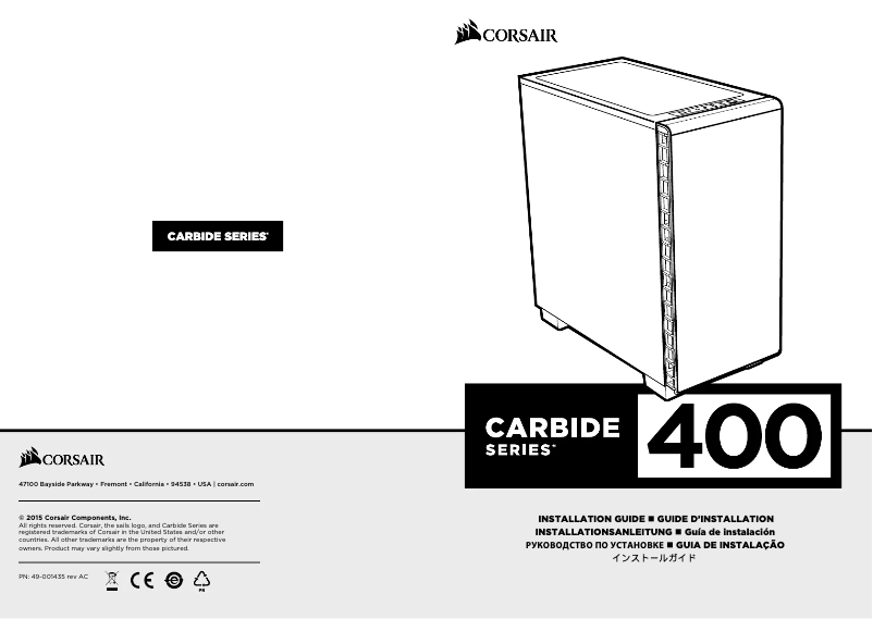 Page 1 de la notice Manuel utilisateur Corsair Carbide 400C