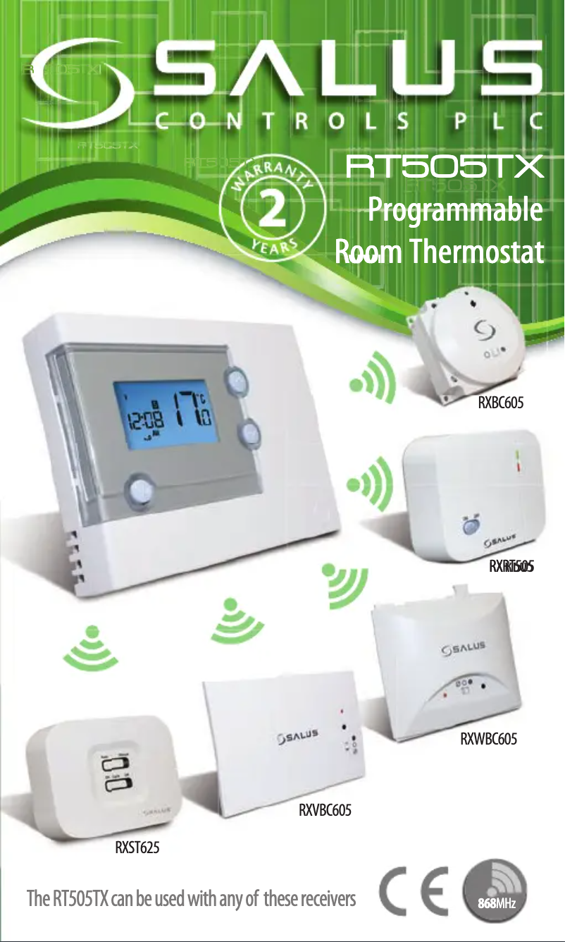 Page 1 de la notice Manuel utilisateur Salus RT505TX