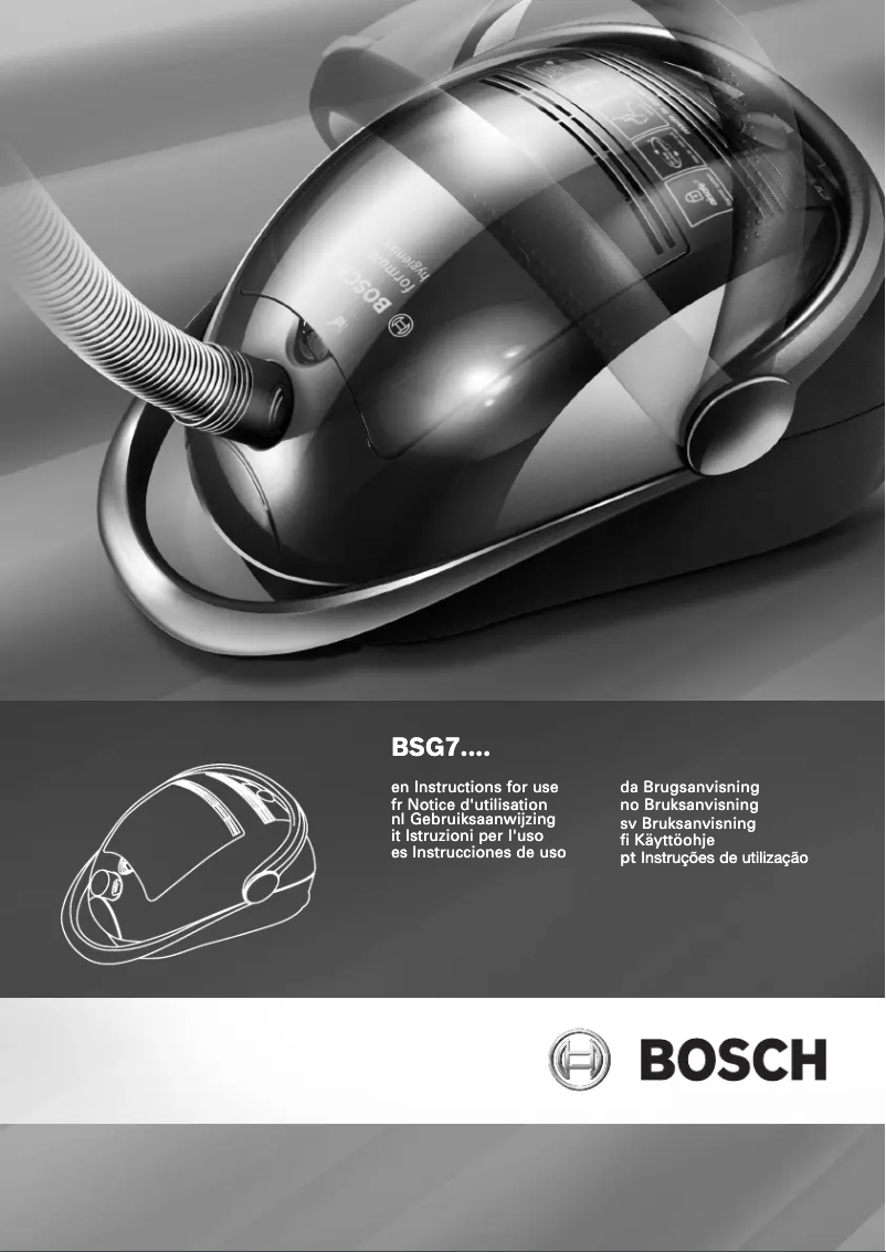 Page 1 de la notice Manuel utilisateur Bosch BSG 71666