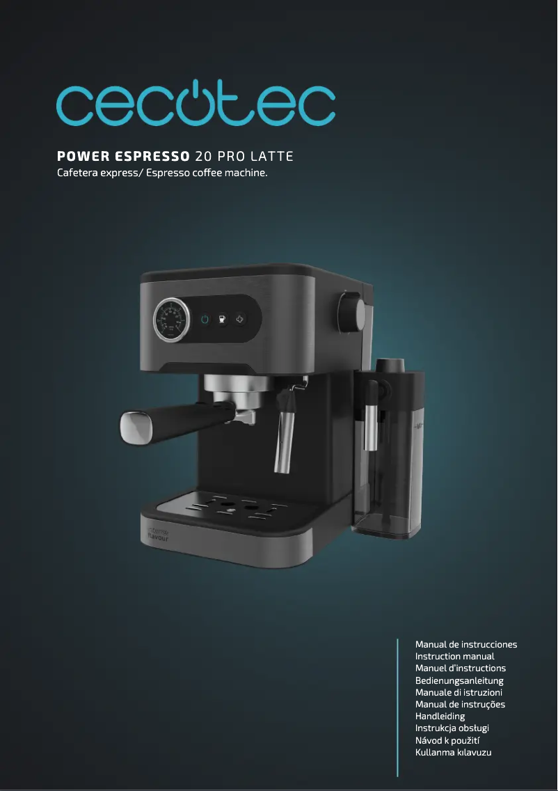 Image de la première page du manuel de l'appareil Power Espresso 20 Pro
