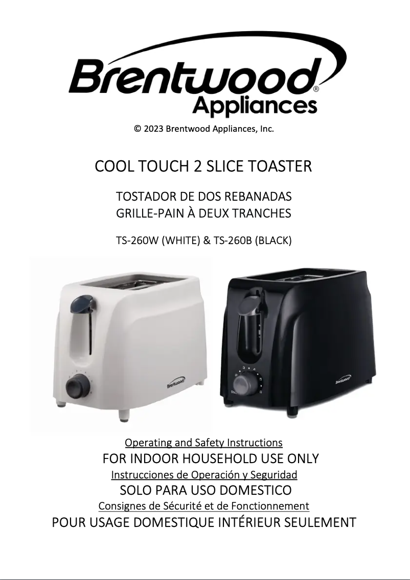 Page n°1 - Manuel utilisateur Brentwood TS-260W