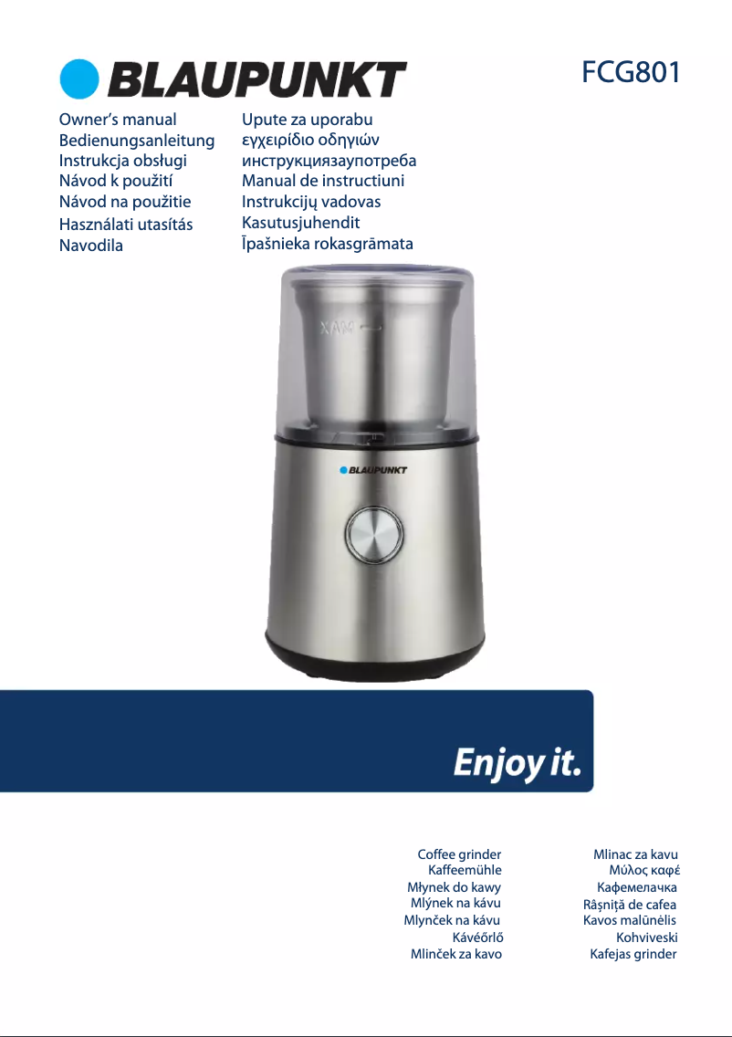 Page 1 de la notice Manuel utilisateur Blaupunkt FCG801