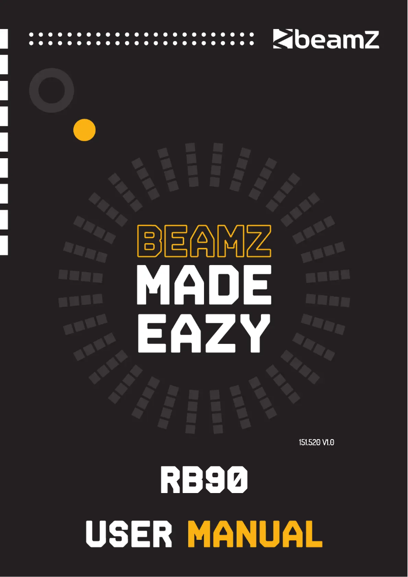 Page 1 de la notice Manuel utilisateur BeamZ RB90