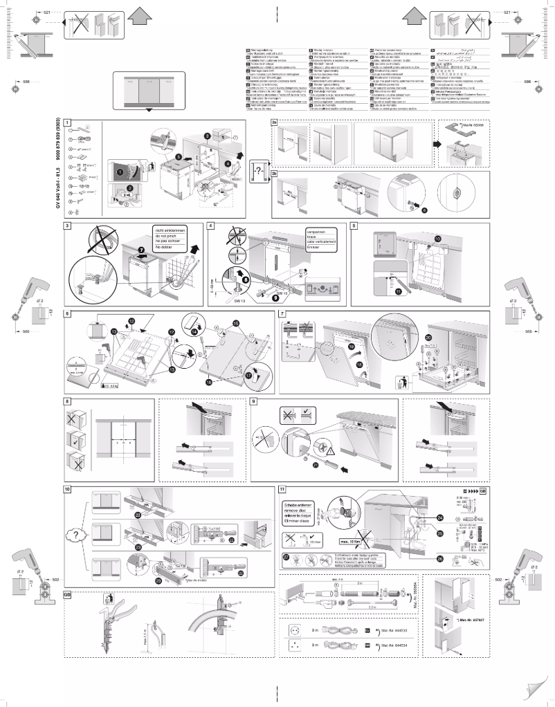 Page n°1 - Guide d'installation Gaggenau DF250160