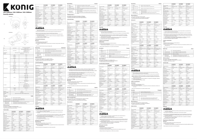Page n°1 - Manuel utilisateur Konig SAS-CAM4200