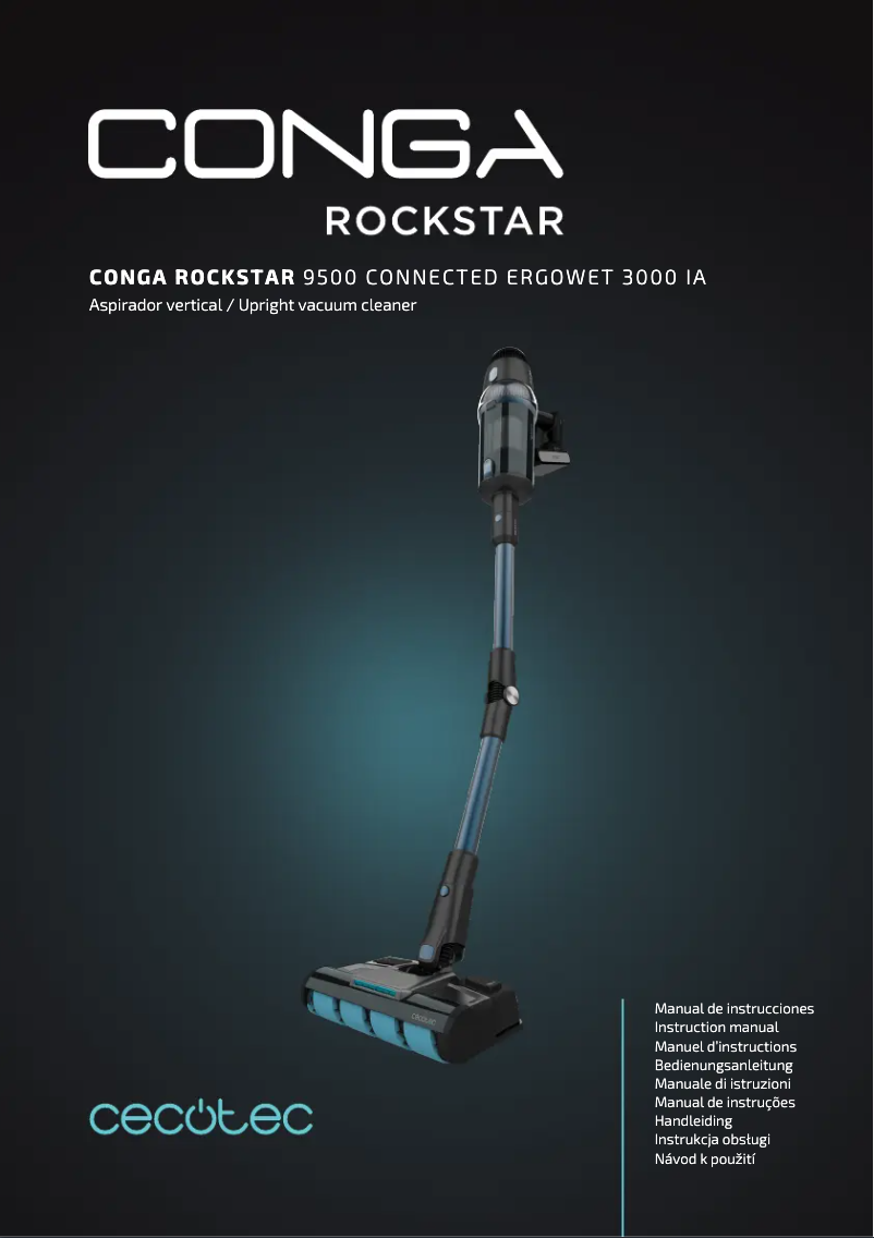 Imagen de la primera página del manual del dispositivo Conga Rockstar 9500 Connected Ergowet 3000 IA