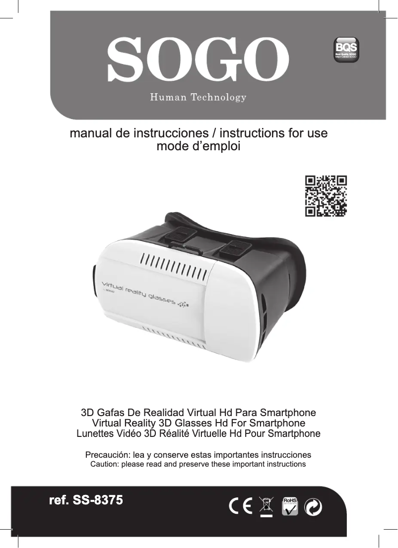 Page n°1 - Manuel utilisateur Sogo SS-8375