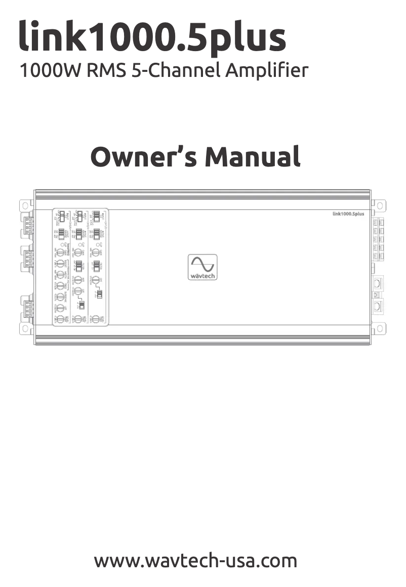 Page n°1 - Manuel utilisateur Wāvtech Link1000.5plus