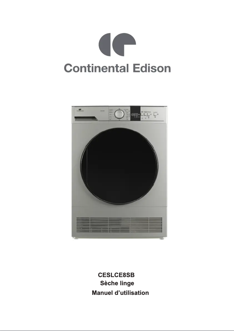 Page 1 de la notice Manuel utilisateur Continental Edison CESLCE8SB