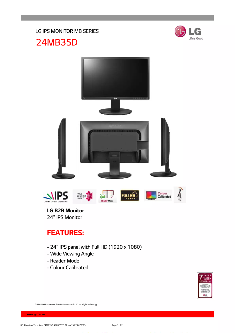 Image de la première page du manuel de l'appareil 24MB35D-B