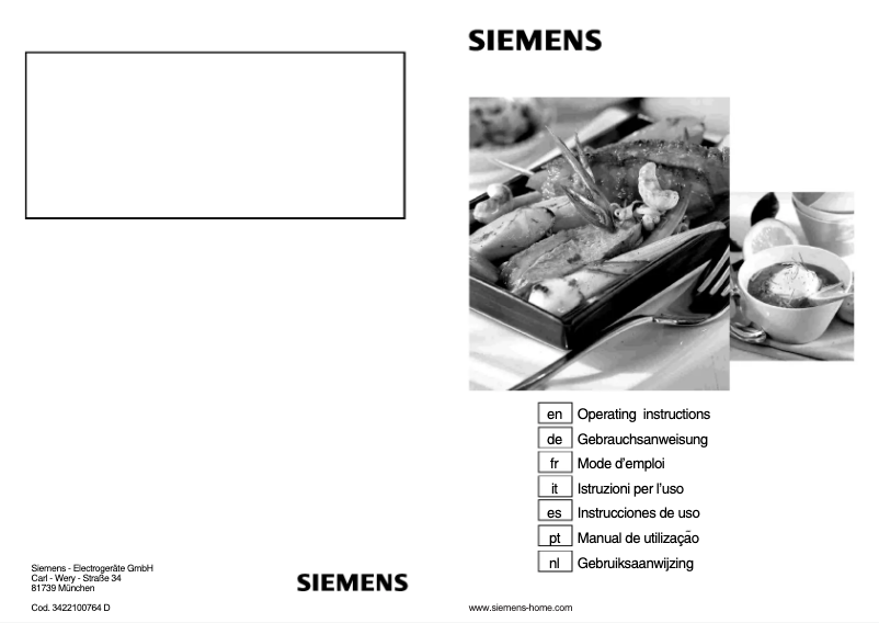 Page n°1 - Manuel utilisateur Siemens EP626PB90E