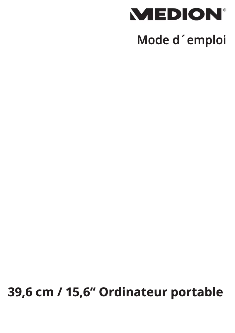 Page n°1 - Manuel utilisateur Medion ERAZER X15809 (MD 61598)