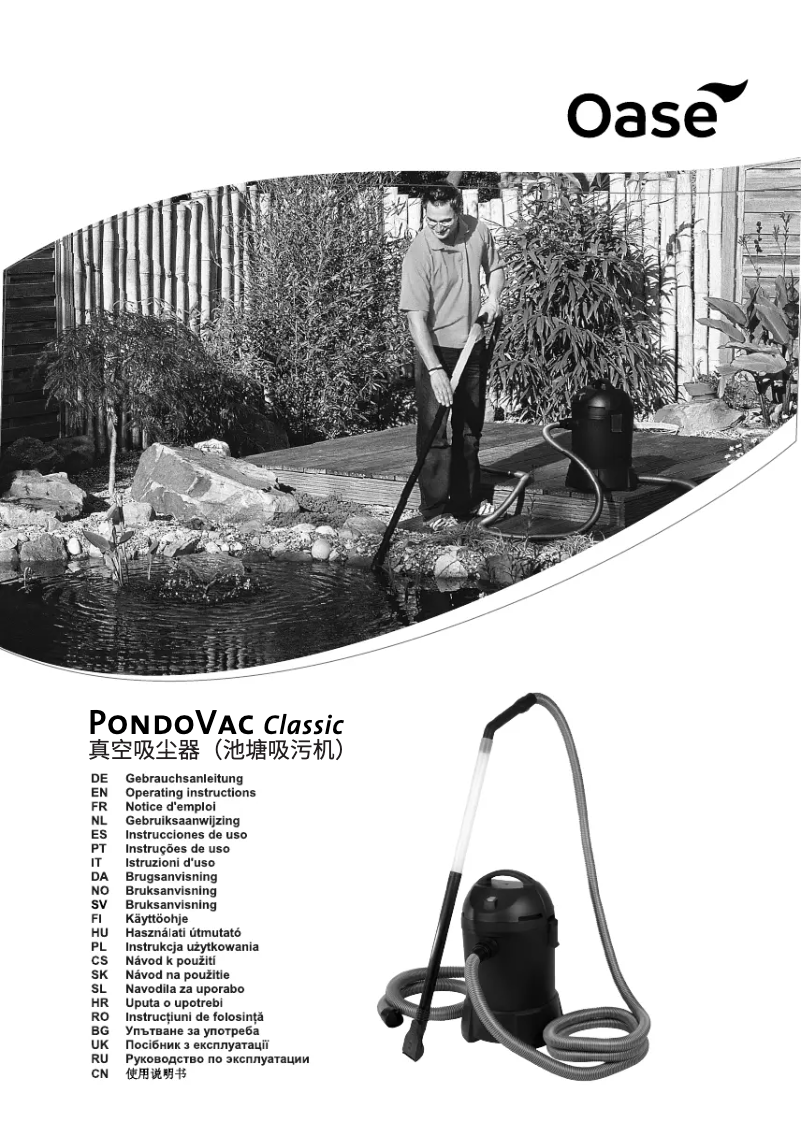 Page n°1 - Manuel utilisateur Oase Pondovac Classic