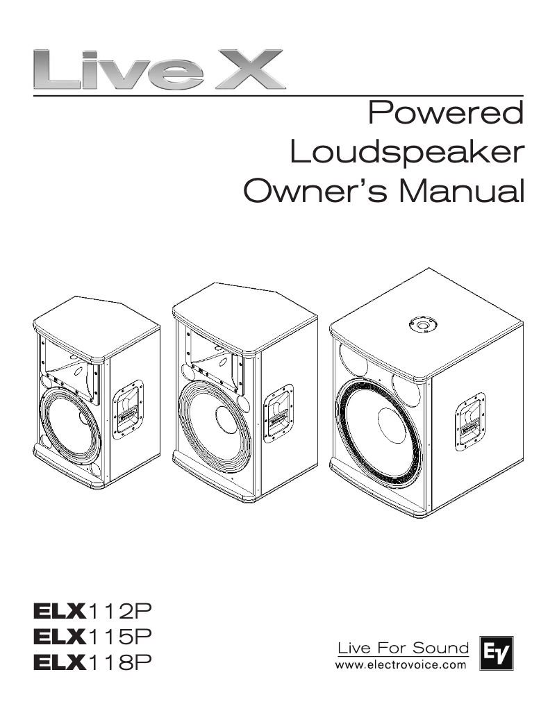 Image de la première page du manuel de l'appareil ELX115P
