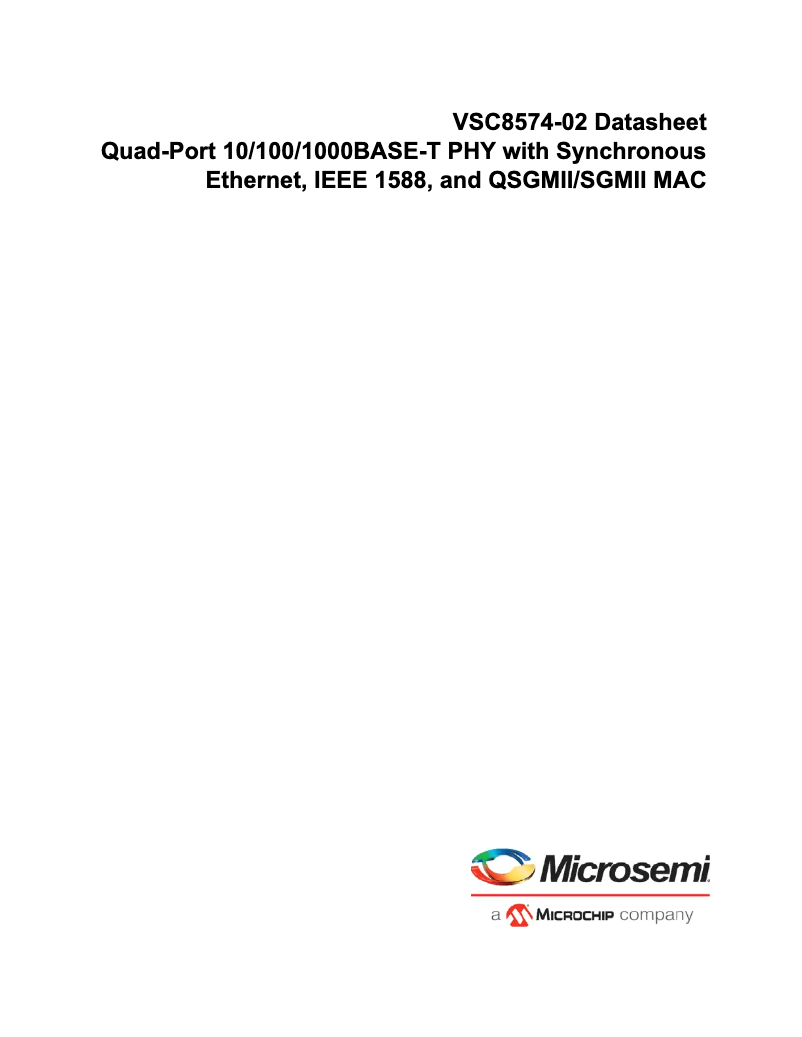 Página 1 del manual Manual de usuario Microchip VSC8574
