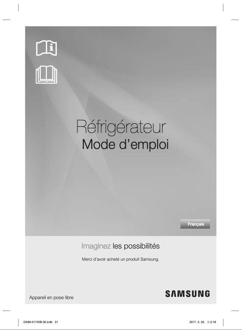 Page 1 de la notice Manuel utilisateur Samsung RSG5DURS