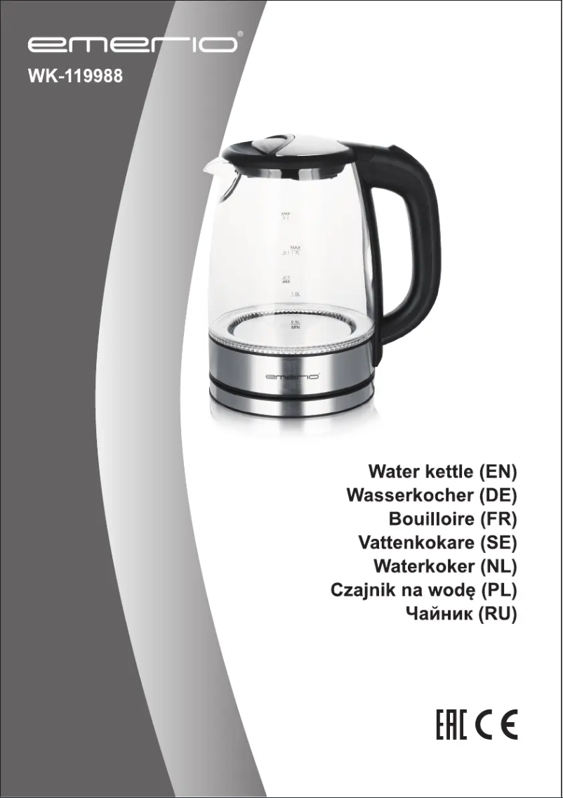 Page n°1 - Manuel utilisateur Emerio WK-119988