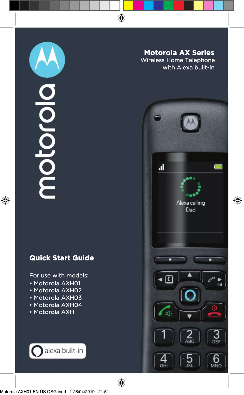 Imagen de la primera página del manual del dispositivo AXH02