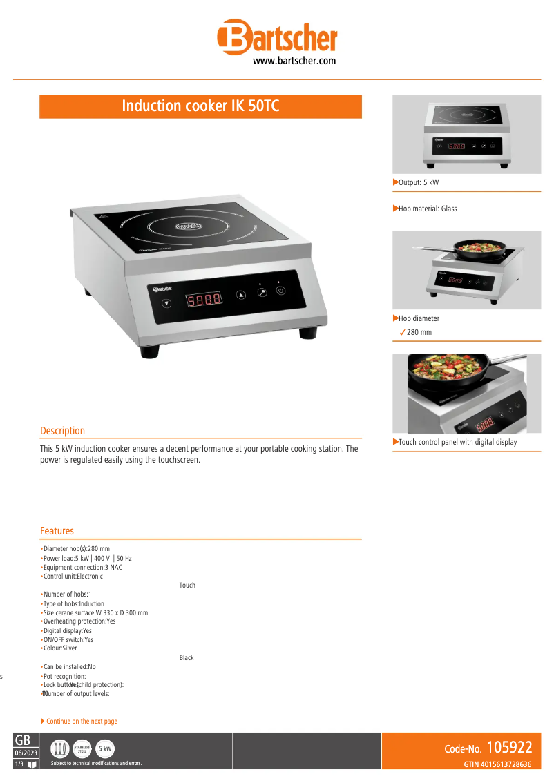 Image de la première page du manuel de l'appareil IK 50TC