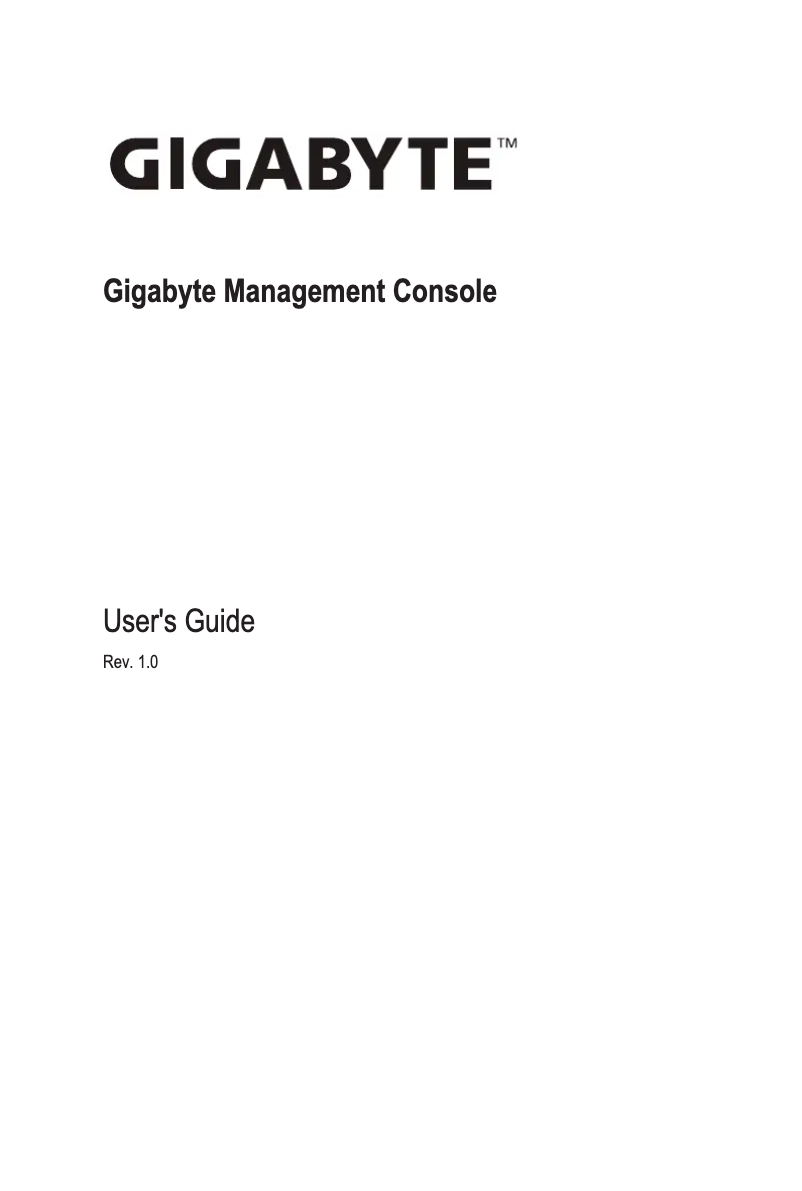 Page n°1 - Manuel utilisateur Gigabyte G482-Z51