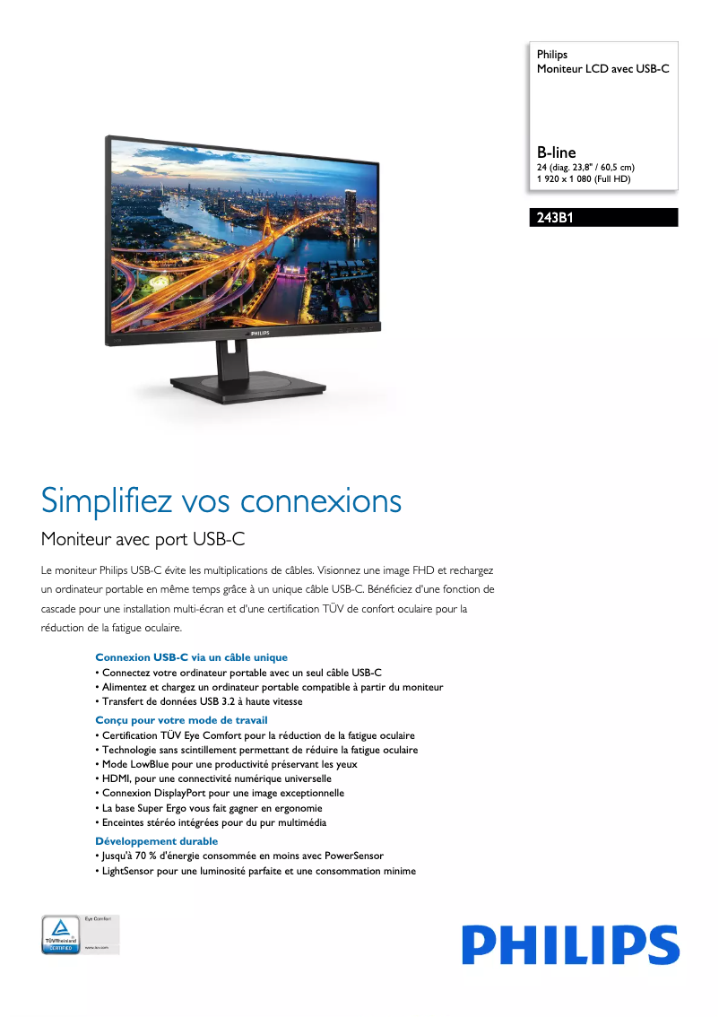 Imagen de la primera página del manual del dispositivo B Line 243B1