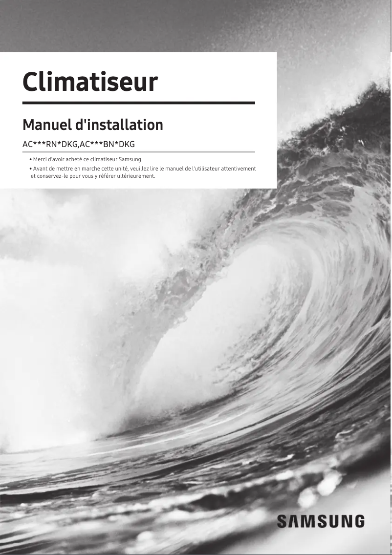 Página 1 del manual Guía de instalación Samsung AC035RNLDKG