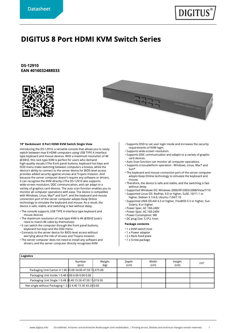 Image de la première page du manuel de l'appareil DS-12910