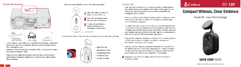 Image de la première page du manuel de l'appareil SC 120