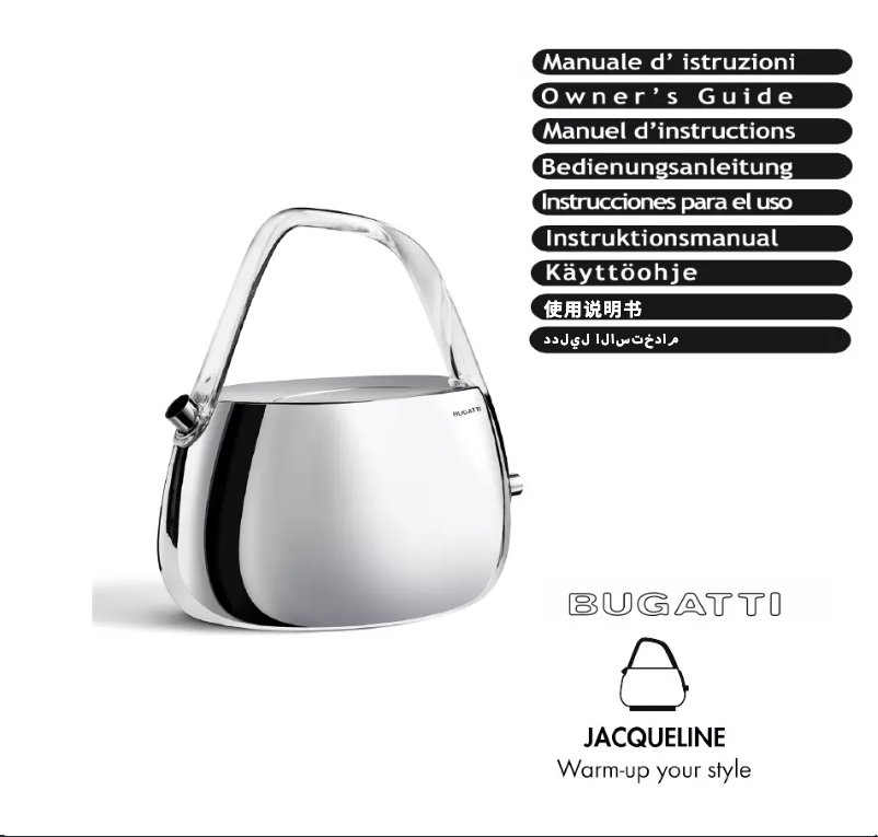Page 1 de la notice Manuel utilisateur Bugatti Jacqueline