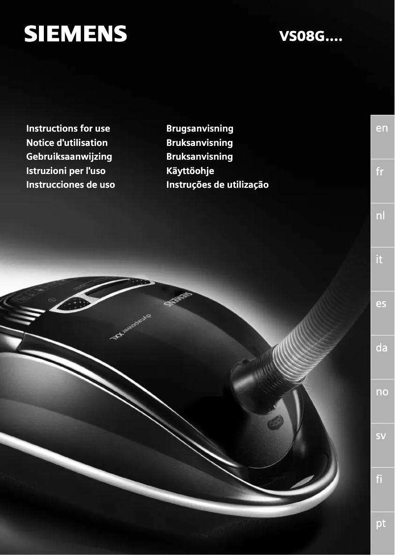 Page n°1 - Manuel utilisateur Siemens VS08GP1266
