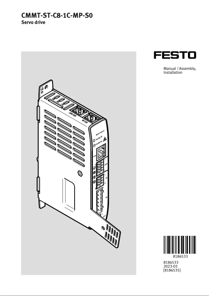 Page 1 de la notice Manuel utilisateur Festo CMMT-ST-C8-1C-MP-S0