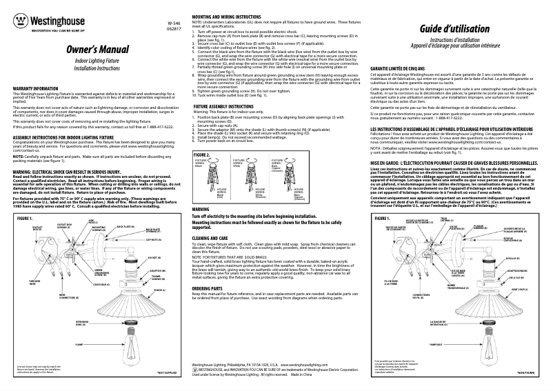 Page 1 de la notice Manuel utilisateur Westinghouse 6336300
