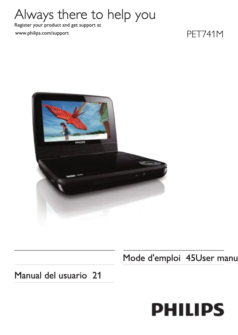 Image de la première page du manuel de l'appareil PET741M